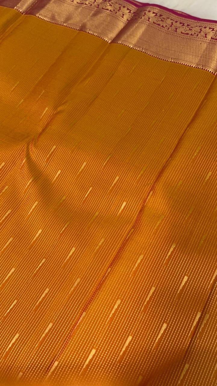 Half Mix Kanjeevaram Silk Saree - Kanjeevaram Silk Mandir