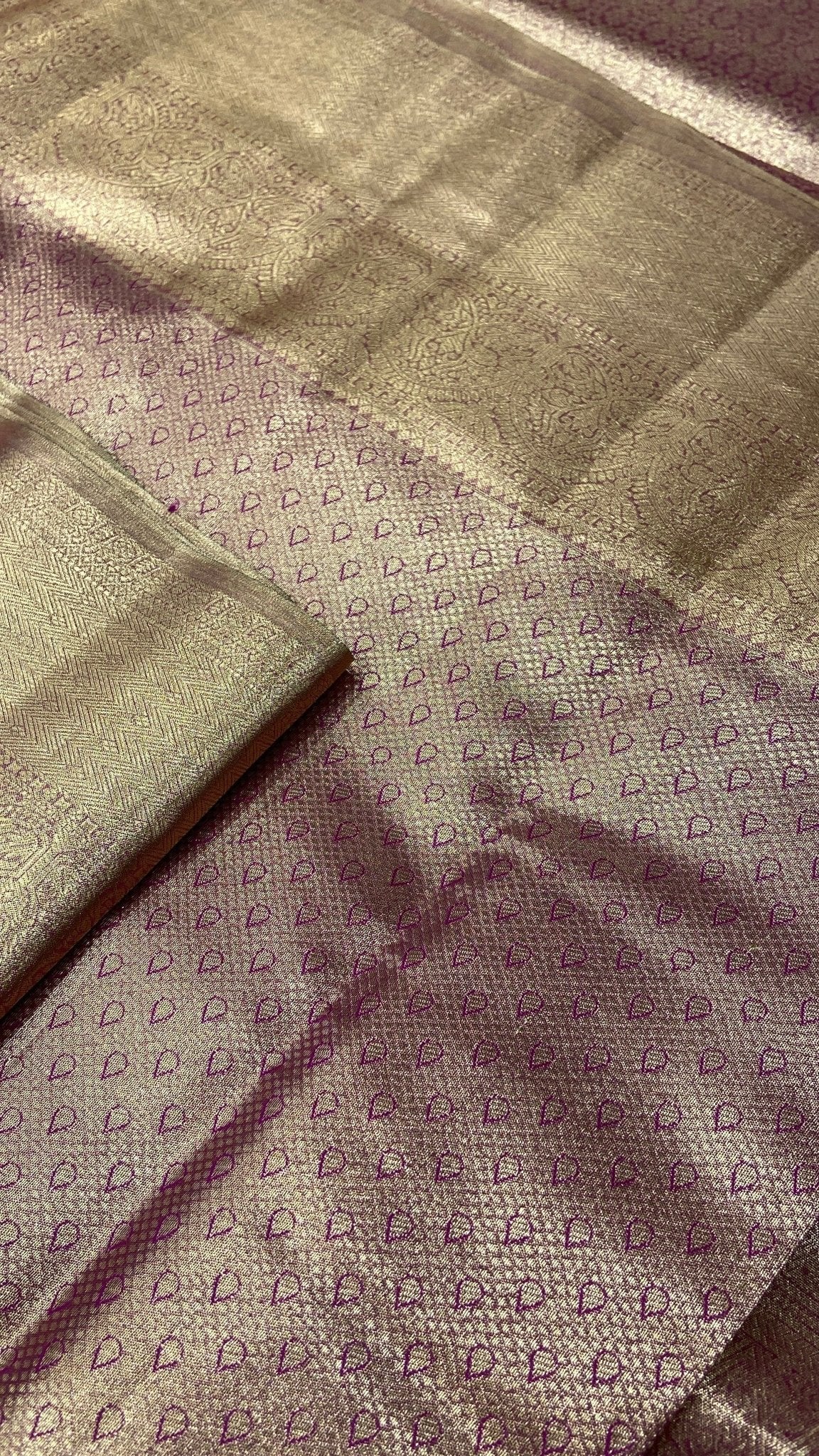 Half Mix Kanjeevaram Silk Saree - Kanjeevaram Silk Mandir