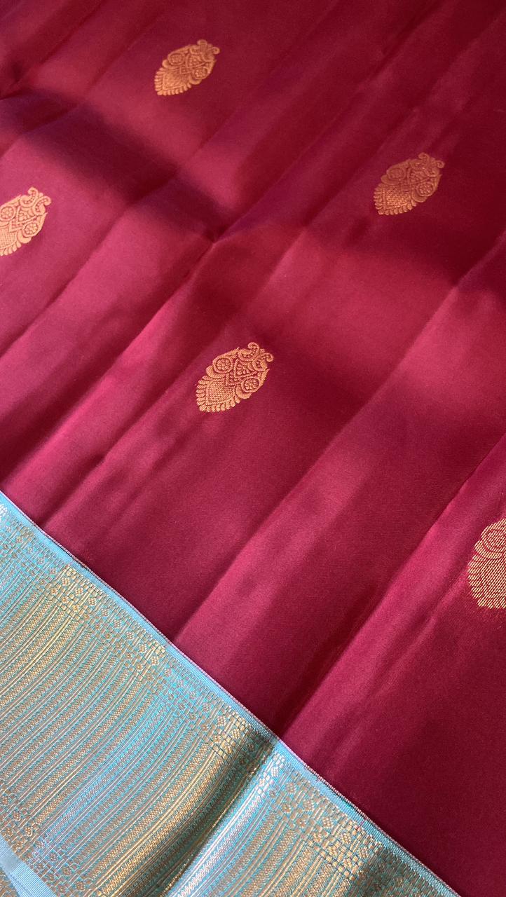 Half mix Kanjeevaram silk saree - Kanjeevaram Silk Mandir