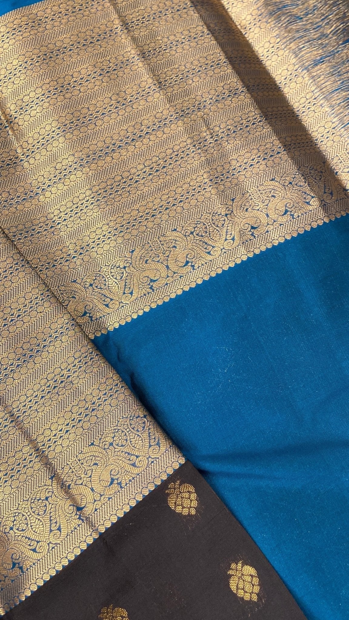 Half Mix Kanjeevaram Silk Saree - Kanjeevaram Silk Mandir