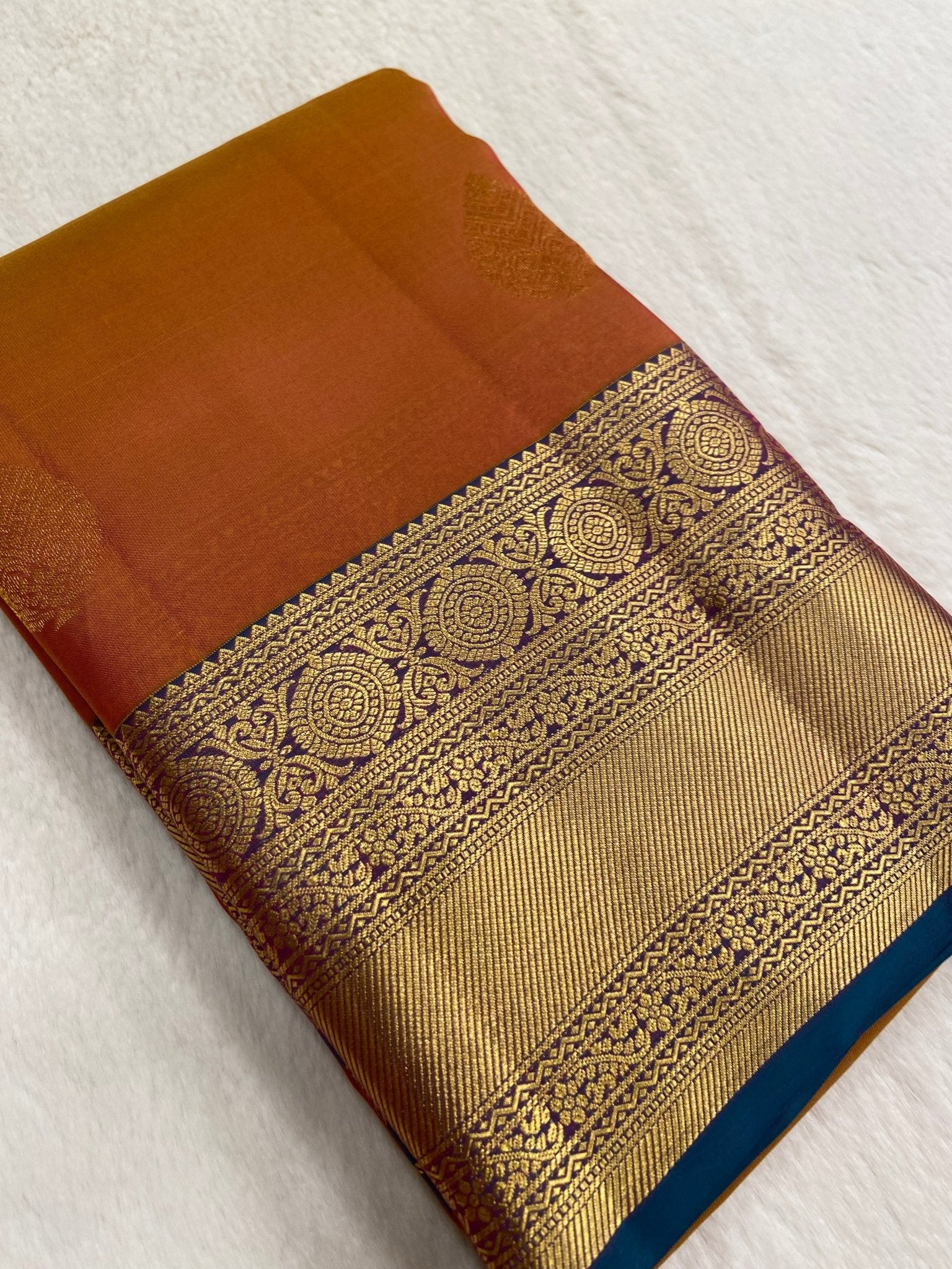 Half mix Kanjeevaram silk saree - Kanjeevaram Silk Mandir