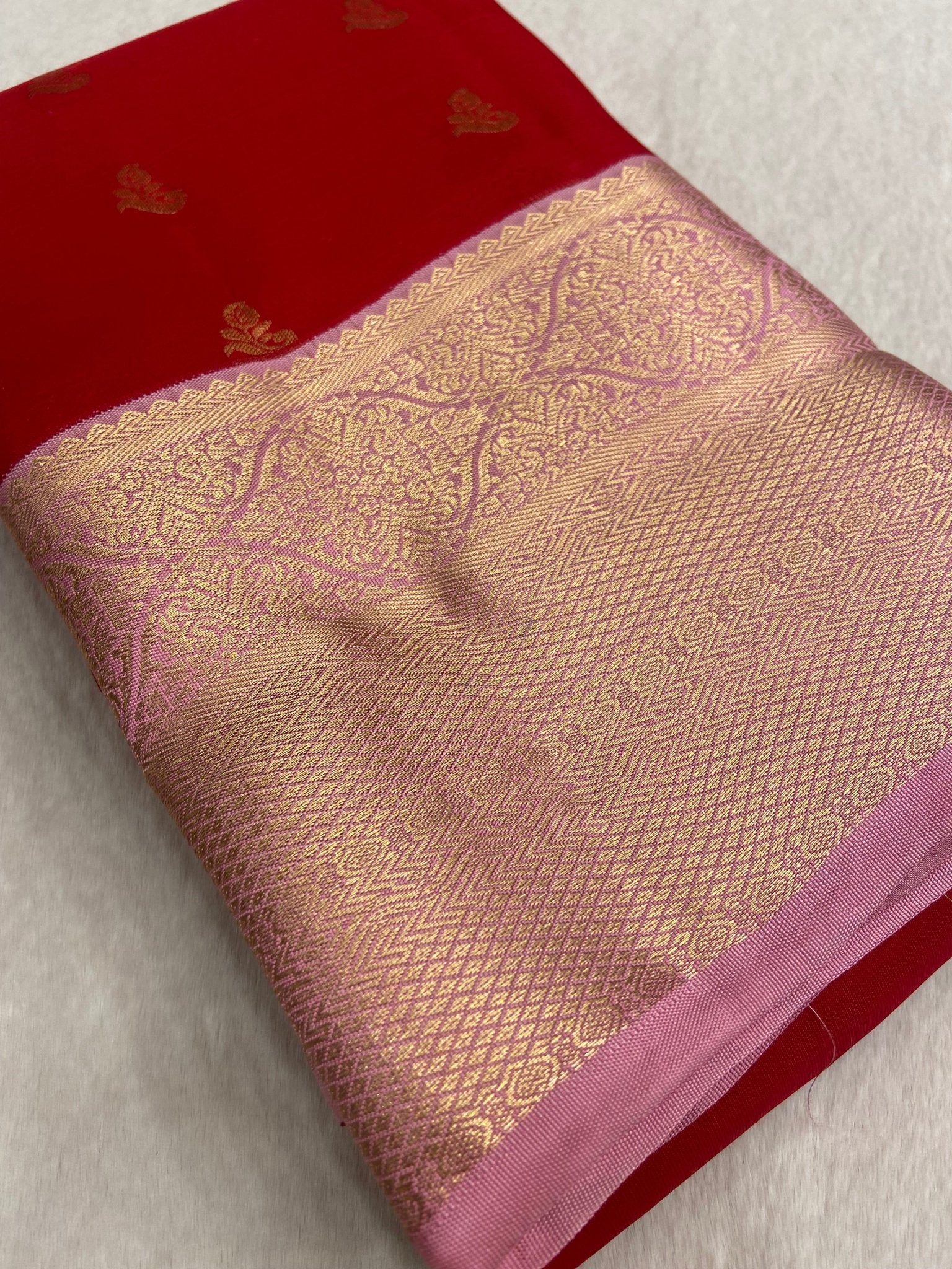 Half Mix Kanjeevaram Silk Saree - Kanjeevaram Silk Mandir