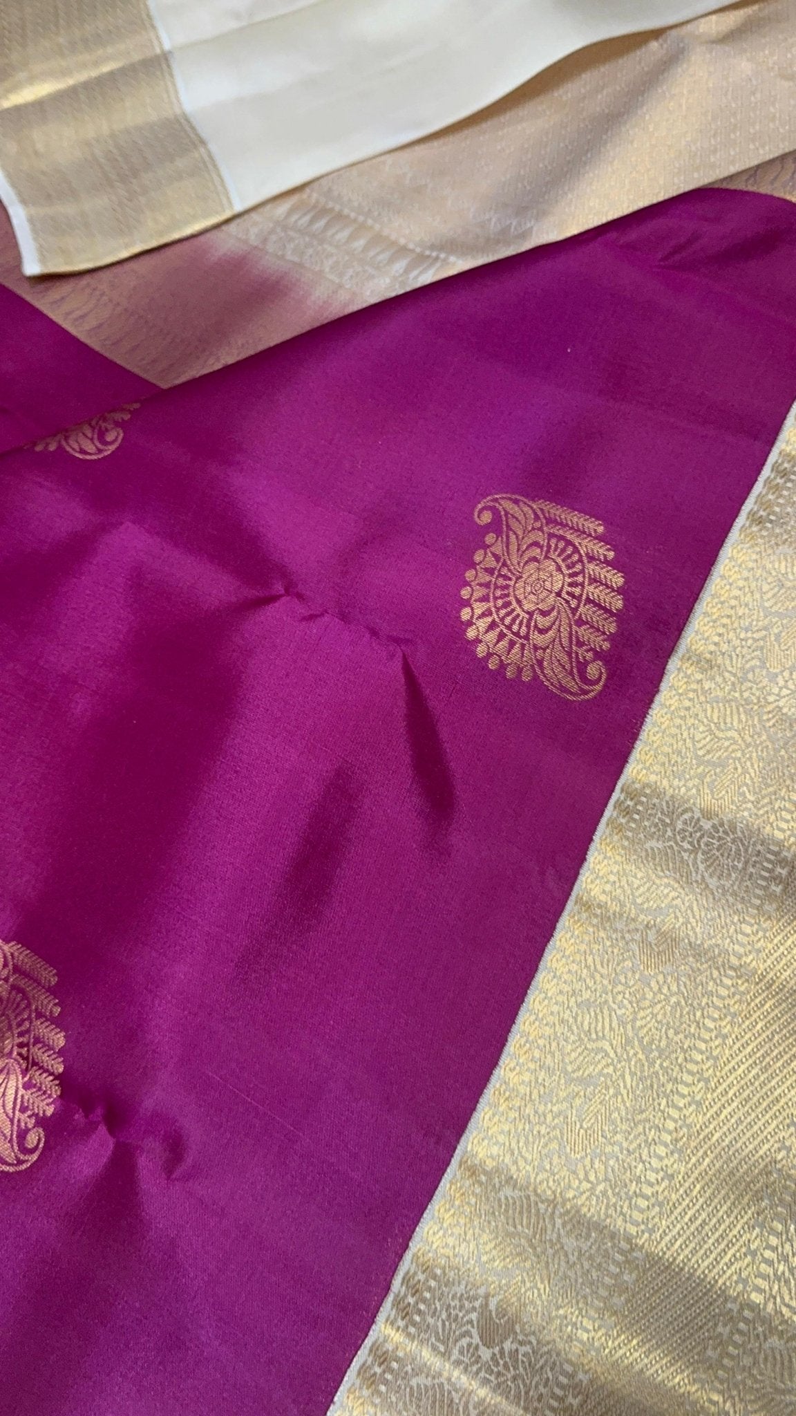 Half mix Kanjeevaram silk saree - Kanjeevaram Silk Mandir