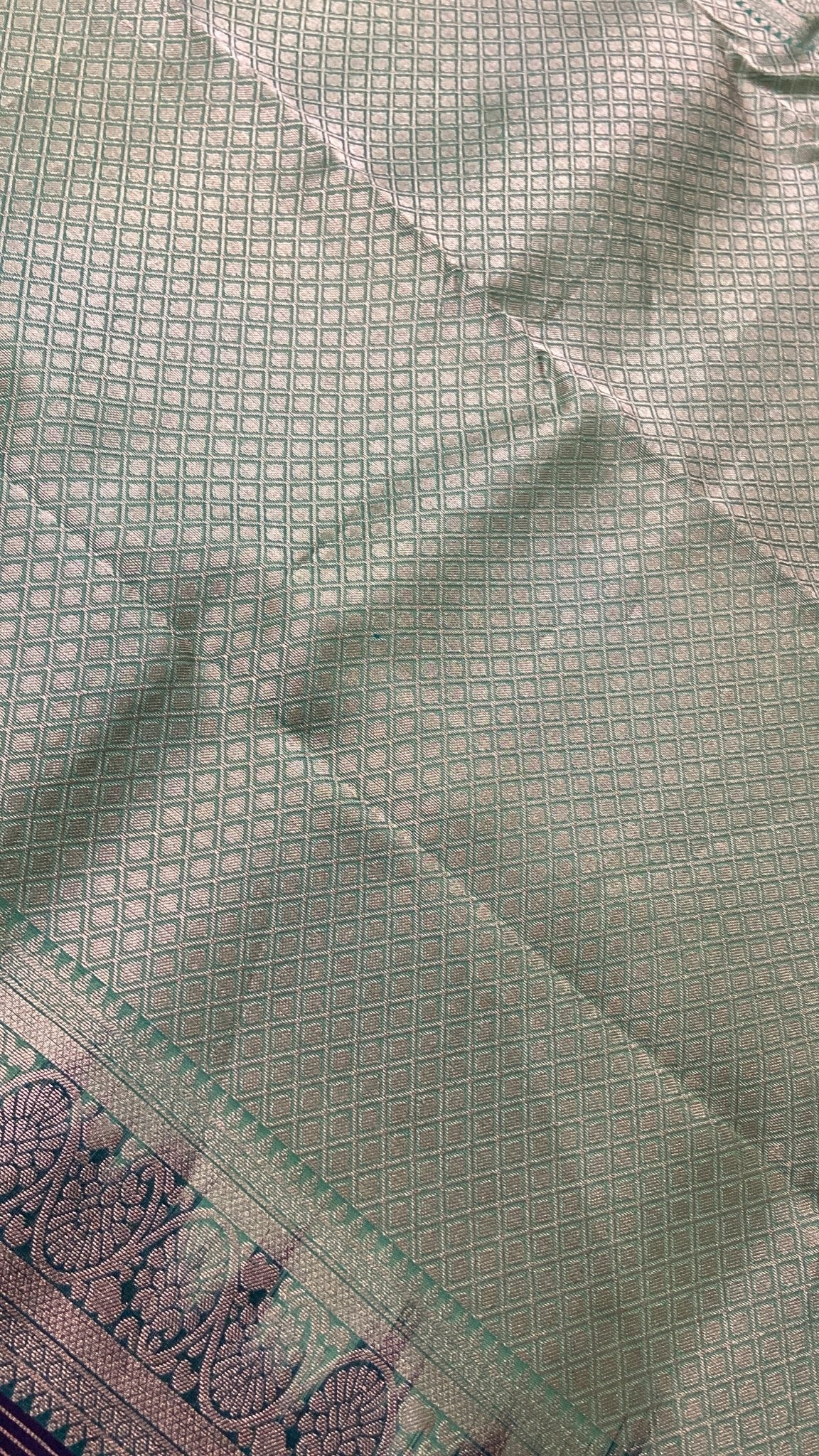 Half mix Kanjeevaram silk saree - Kanjeevaram Silk Mandir