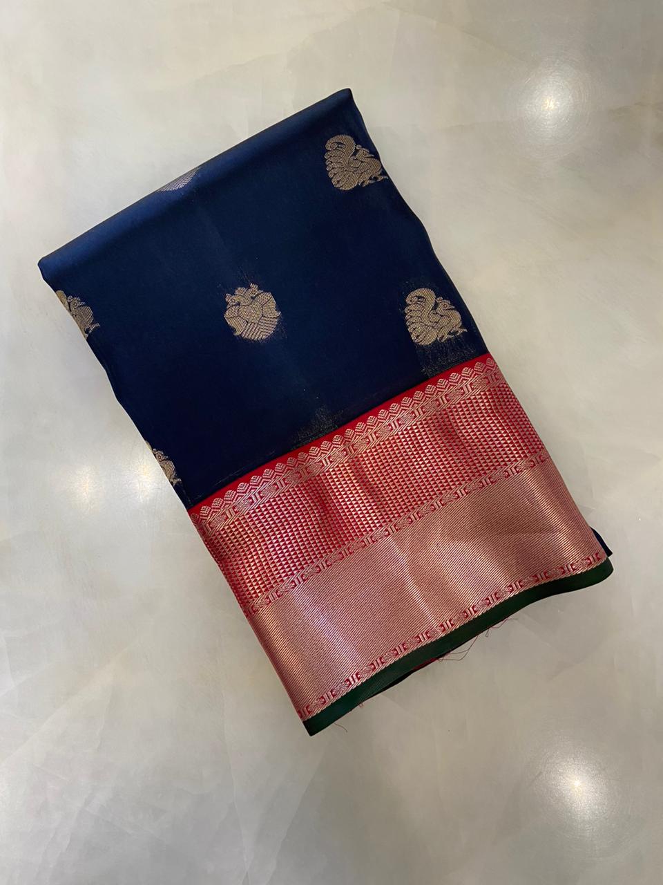 Half mix Kanjeevaram silk saree - Kanjeevaram Silk Mandir