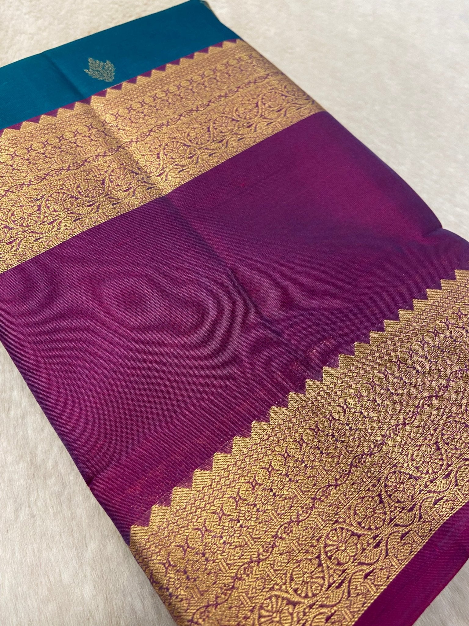 Half Mix Kanjeevaram Silk Saree - Kanjeevaram Silk Mandir