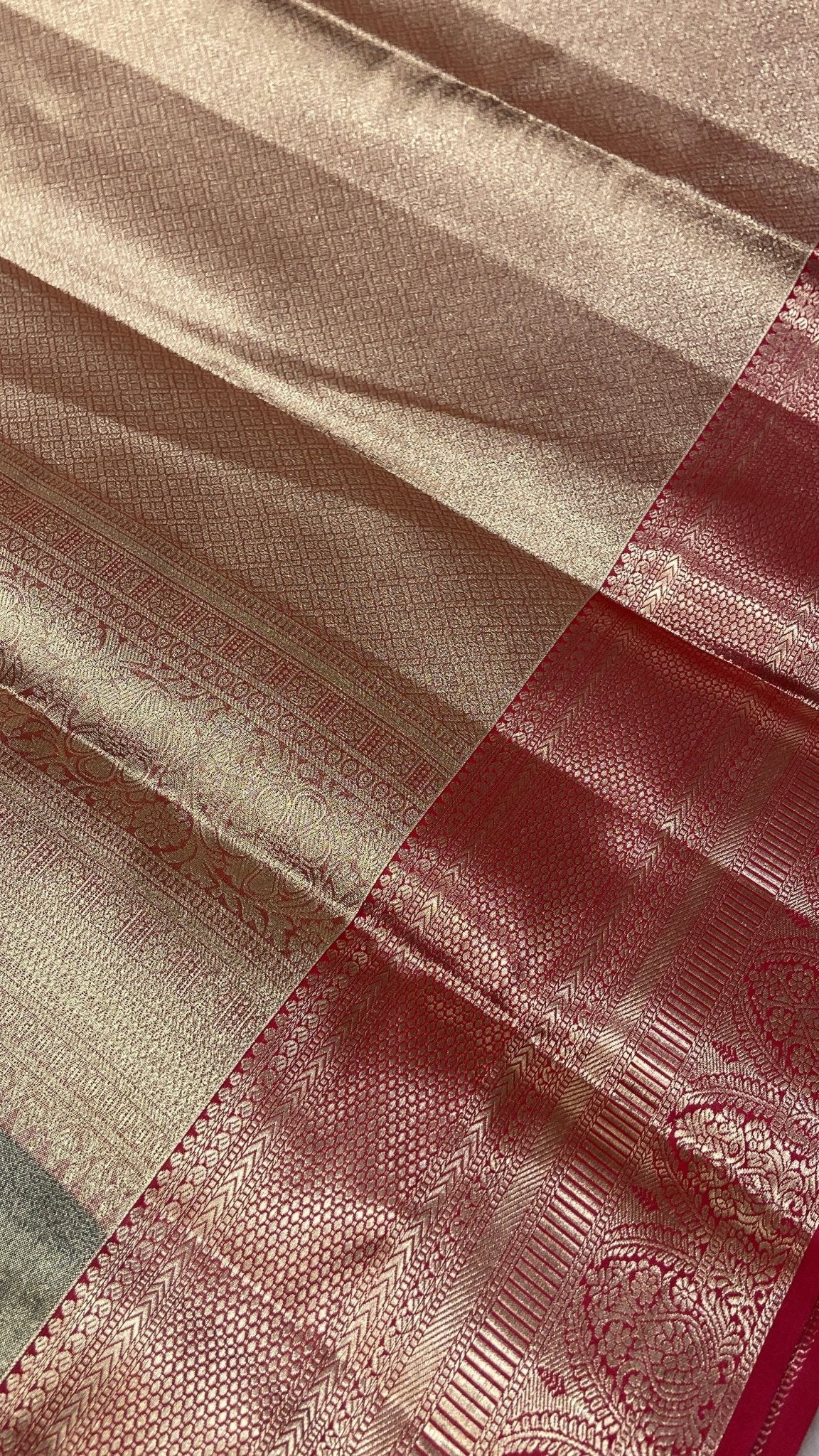 Half Mix Kanjeevaram Silk Saree - Kanjeevaram Silk Mandir