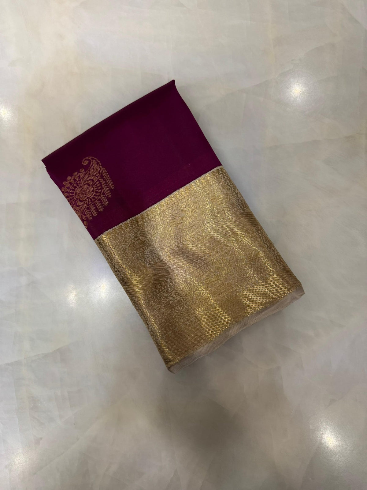 Half mix Kanjeevaram silk saree - Kanjeevaram Silk Mandir