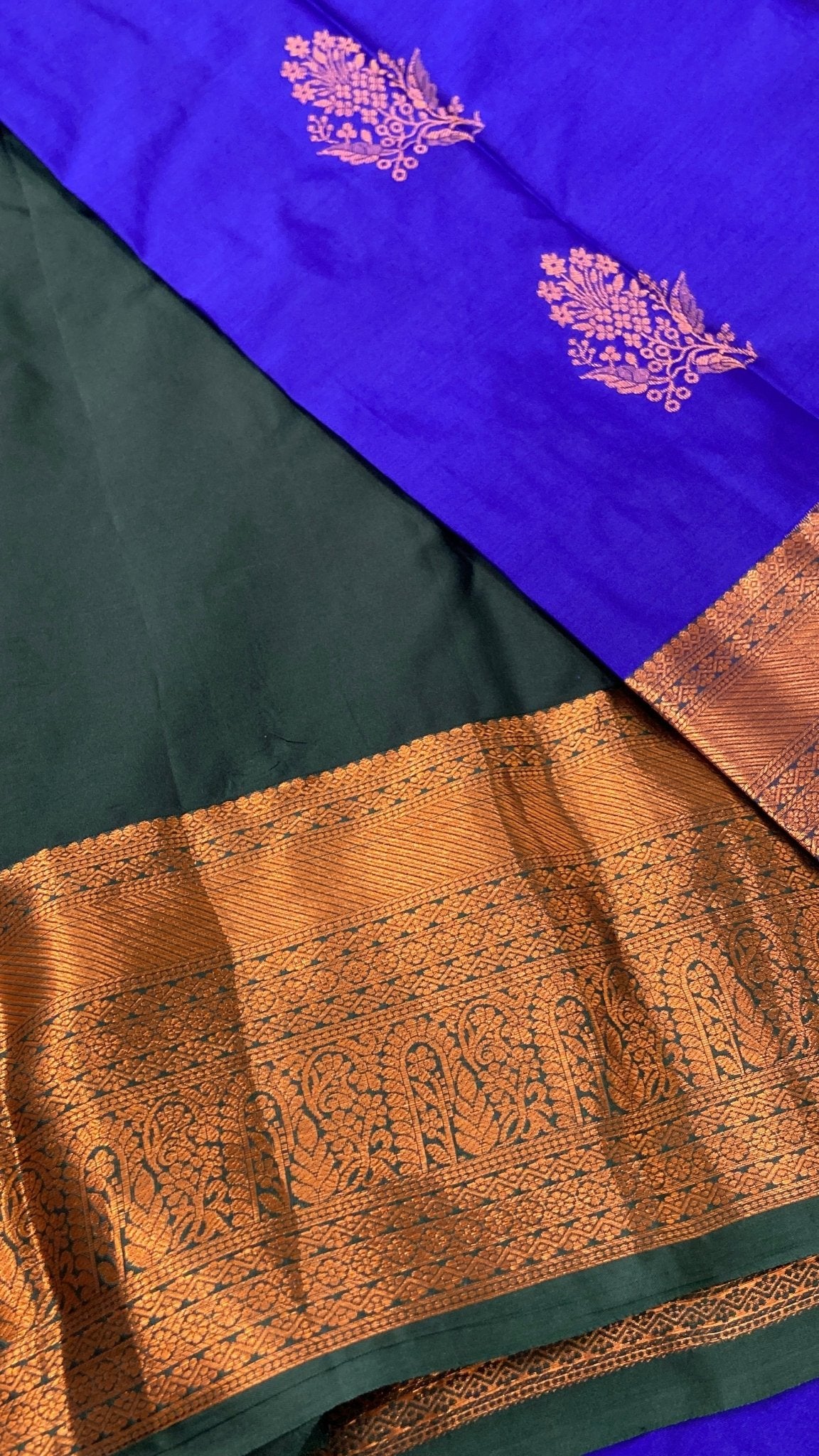Half Mix Kanjeevaram Silk Saree - Kanjeevaram Silk Mandir