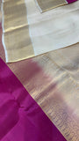 Half mix Kanjeevaram silk saree - Kanjeevaram Silk Mandir