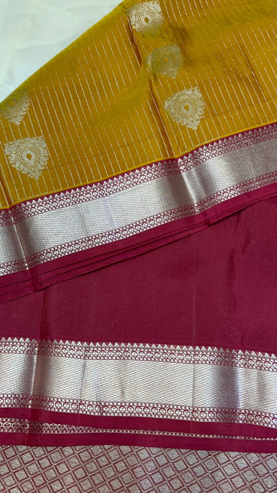Half mix Kanjeevaram silk saree - Kanjeevaram Silk Mandir
