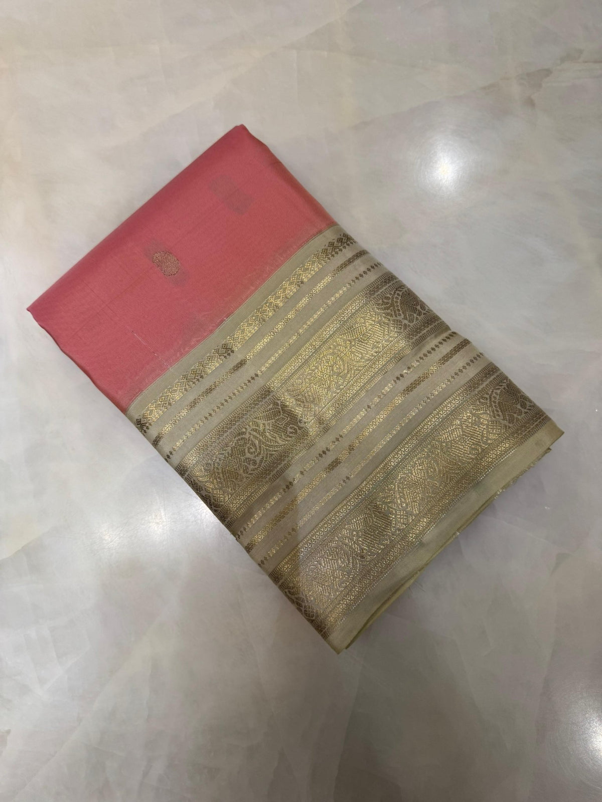 Half mix Kanjeevaram silk saree - Kanjeevaram Silk Mandir