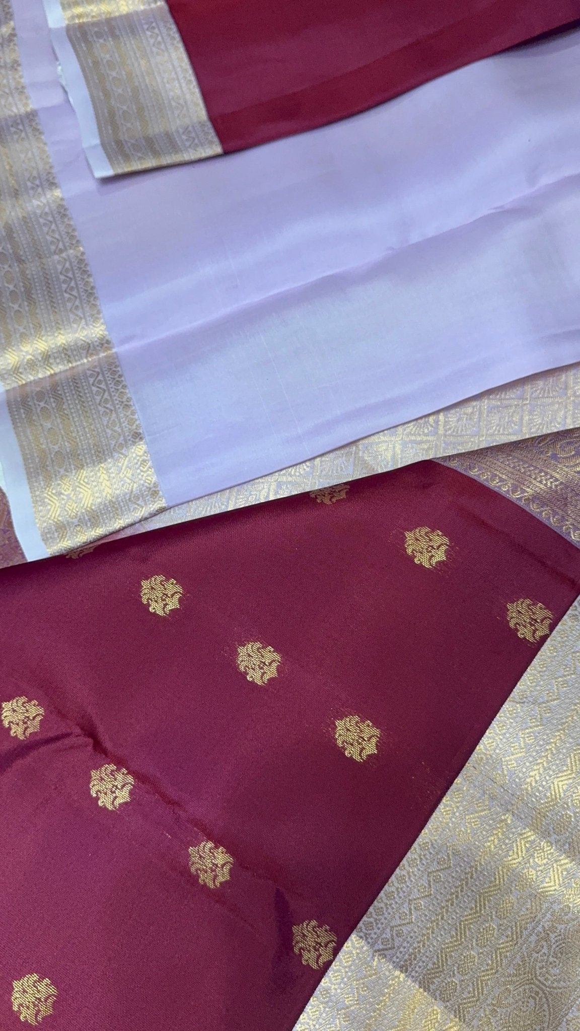 Half mix Kanjeevaram silk saree - Kanjeevaram Silk Mandir