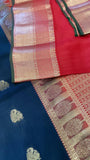 Half mix Kanjeevaram silk saree - Kanjeevaram Silk Mandir