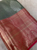 Half Mix Kanjeevaram Silk Saree - Kanjeevaram Silk Mandir