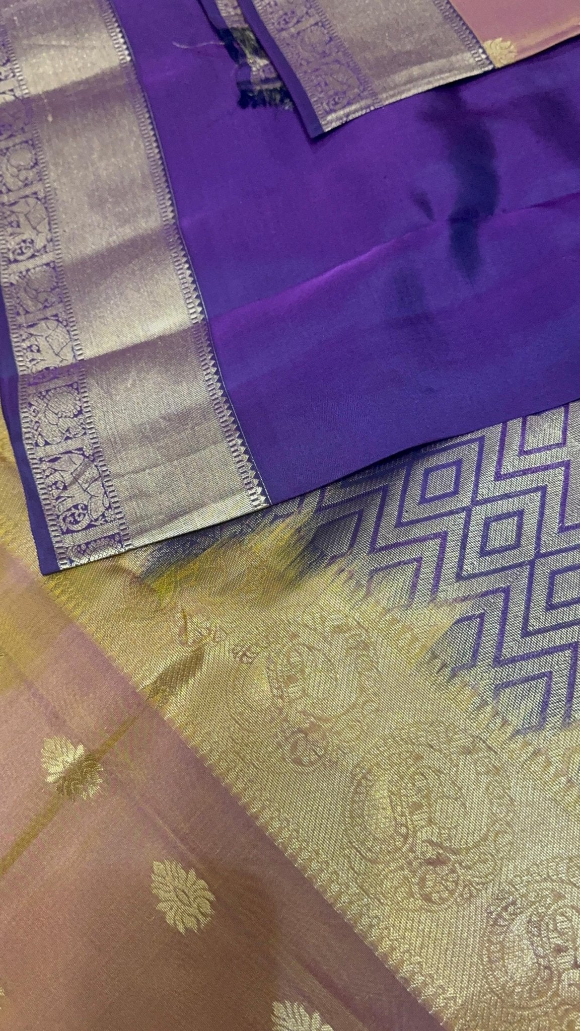 Half Mix Kanjeevaram Silk Saree - Kanjeevaram Silk Mandir