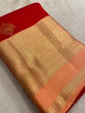 Half mix Kanjeevaram silk saree - Kanjeevaram Silk Mandir