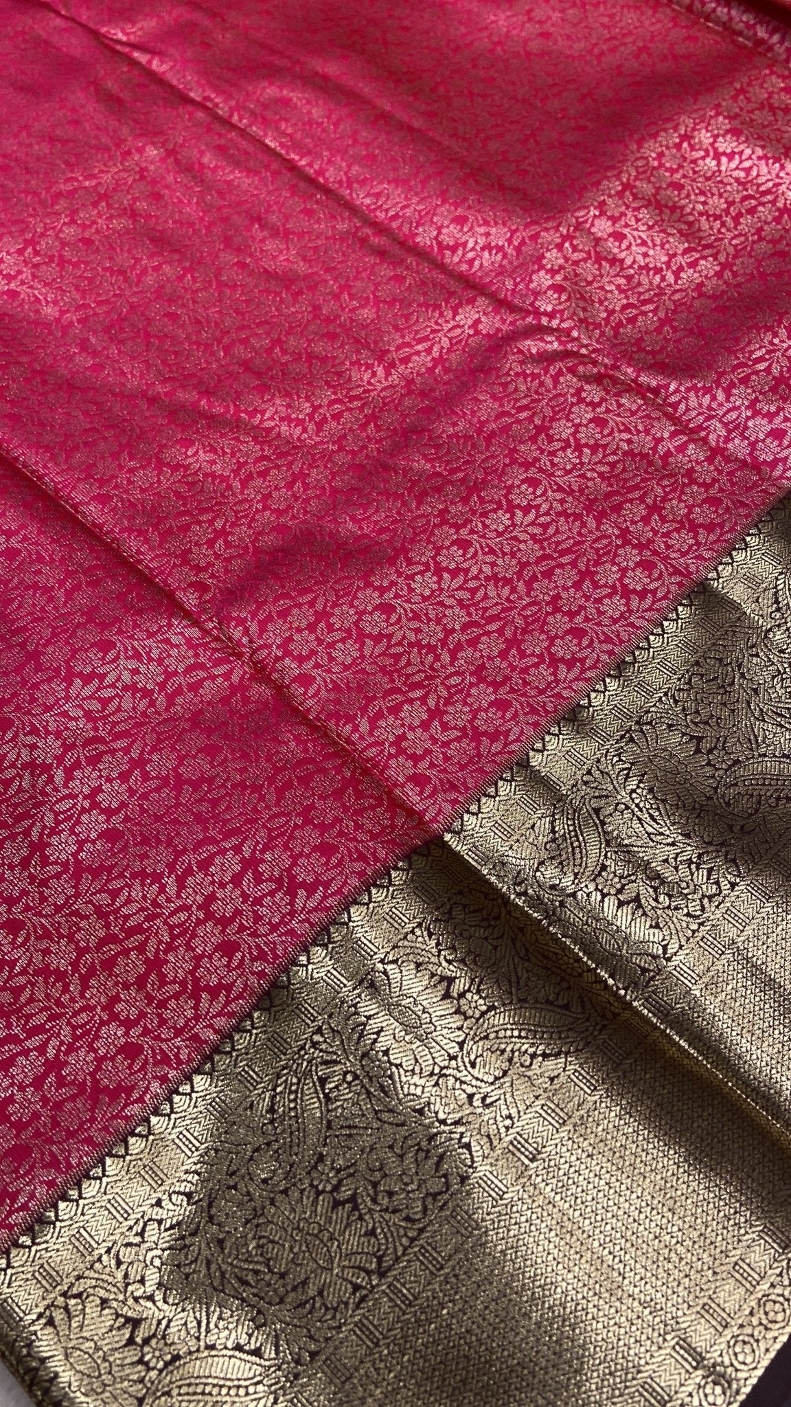 Half Mix Kanjeevaram Silk Saree - Kanjeevaram Silk Mandir