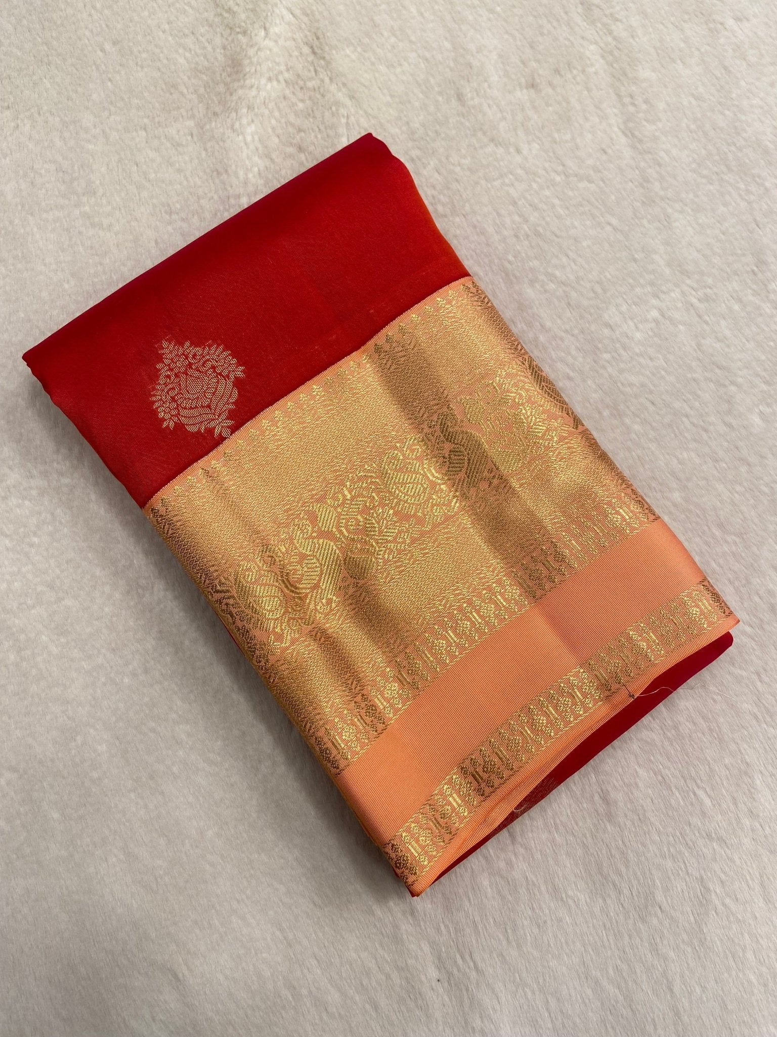Half mix Kanjeevaram silk saree - Kanjeevaram Silk Mandir