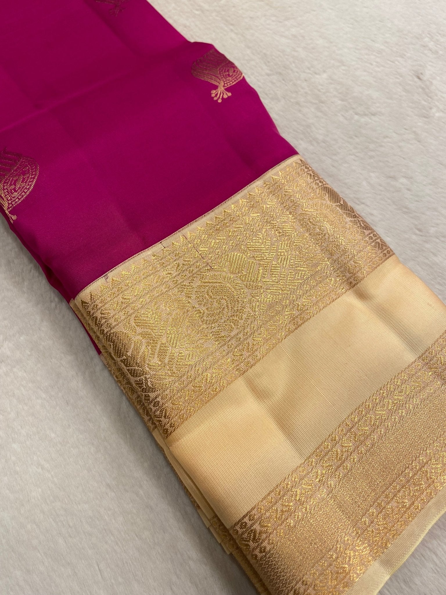 Half mix Kanjeevaram silk saree - Kanjeevaram Silk Mandir