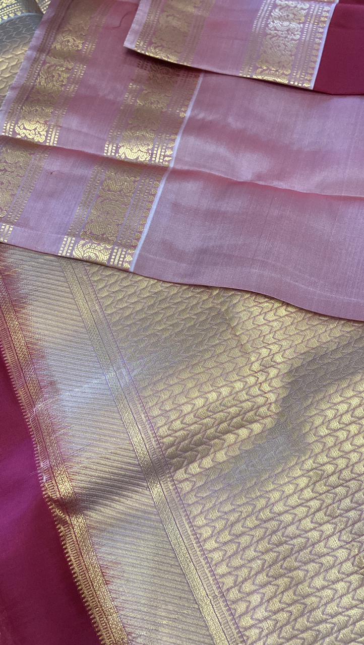 Half mix Kanjeevaram silk saree - Kanjeevaram Silk Mandir