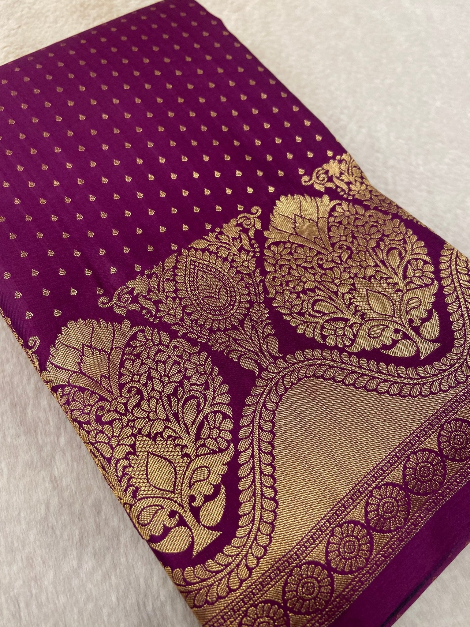 Half Mix Kanjeevaram Silk Saree - Kanjeevaram Silk Mandir