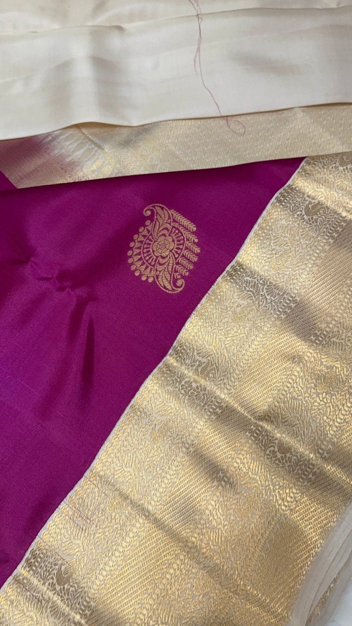Half mix Kanjeevaram silk saree - Kanjeevaram Silk Mandir