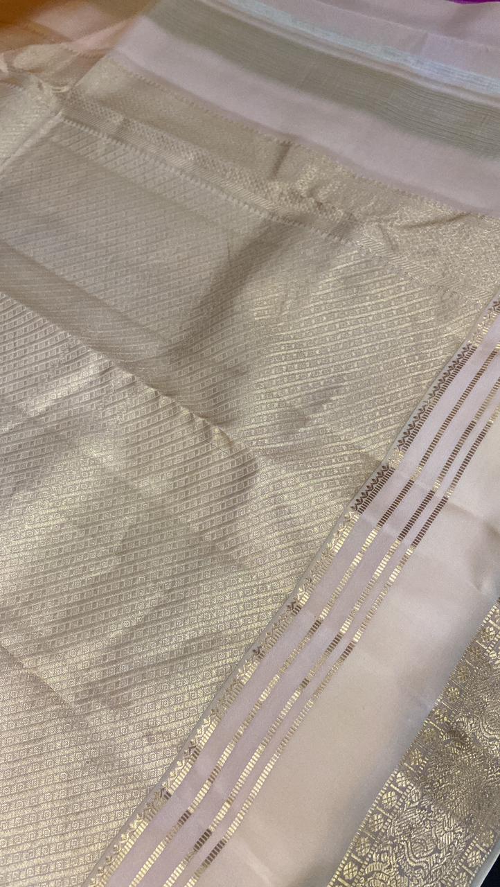 Half mix Kanjeevaram silk saree - Kanjeevaram Silk Mandir