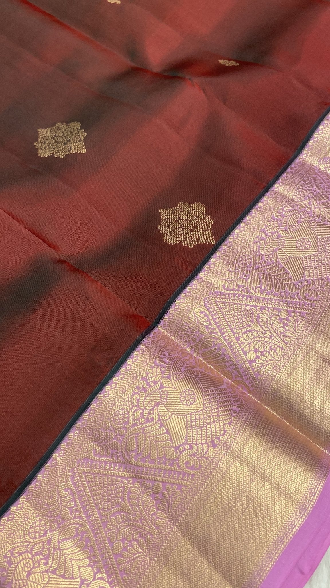 Half mix Kanjeevaram silk saree - Kanjeevaram Silk Mandir