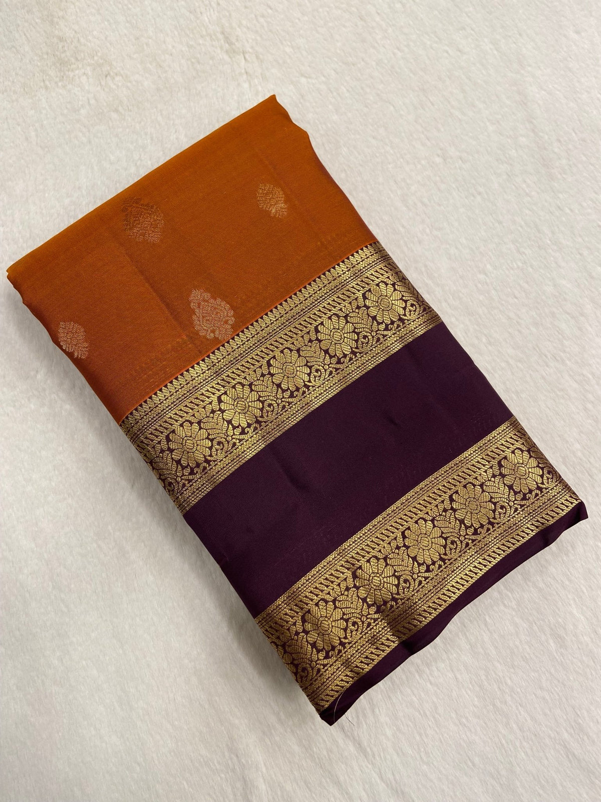 Half Mix Kanjeevaram Silk Saree🌼 - Kanjeevaram Silk Mandir