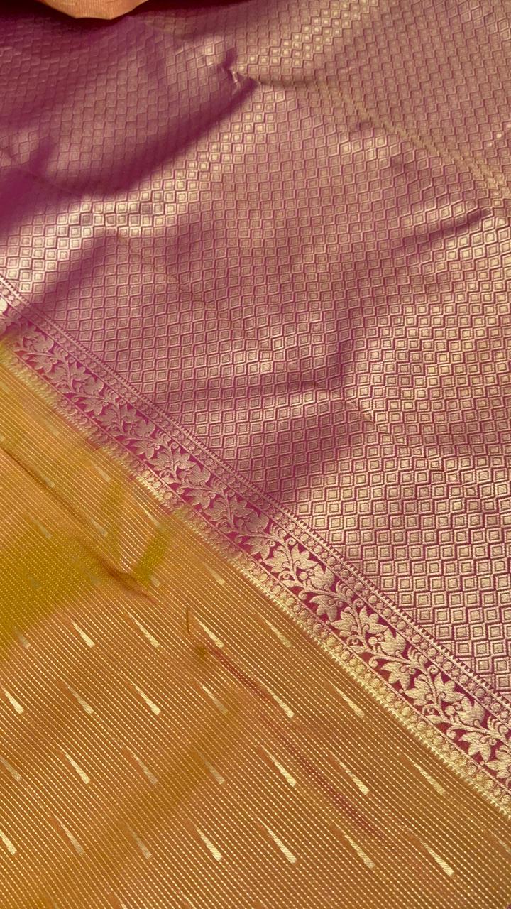 Half Mix Kanjeevaram Silk Saree - Kanjeevaram Silk Mandir