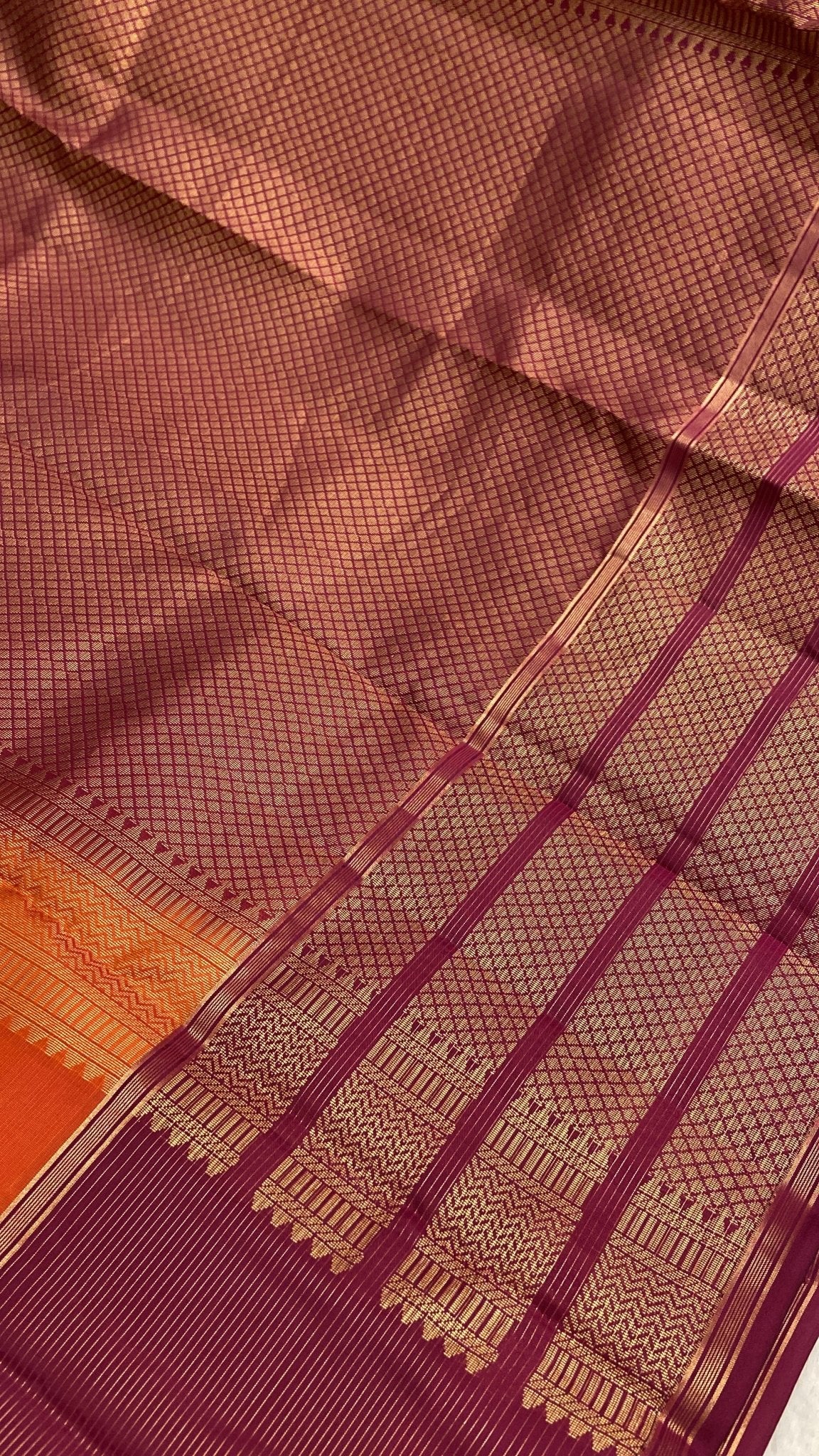 Half Mix Kanjeevaram Silk Saree - Kanjeevaram Silk Mandir