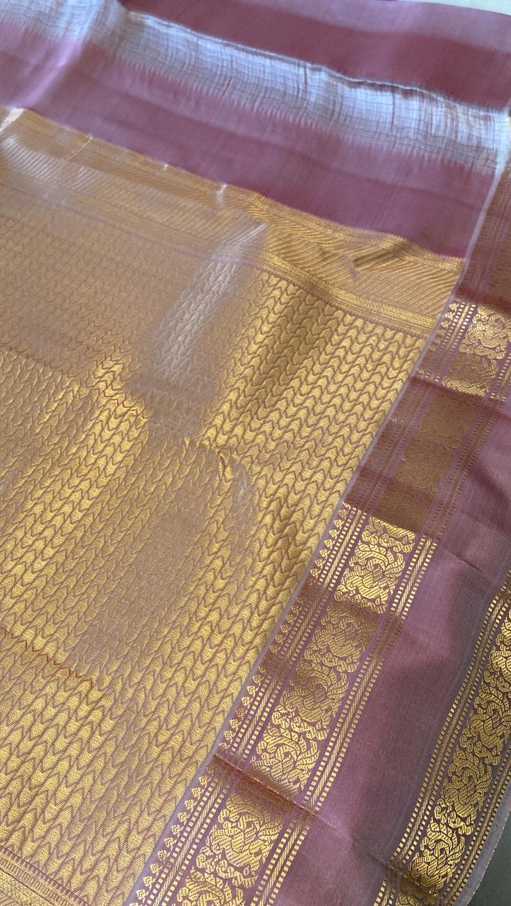 Half mix Kanjeevaram silk saree - Kanjeevaram Silk Mandir