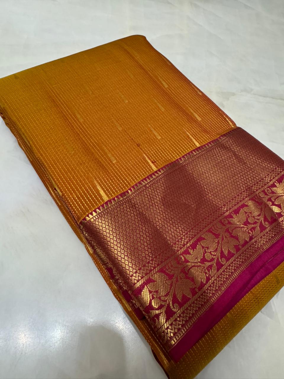 Half Mix Kanjeevaram Silk Saree - Kanjeevaram Silk Mandir