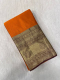 Half mix Kanjeevaram silk saree - Kanjeevaram Silk Mandir