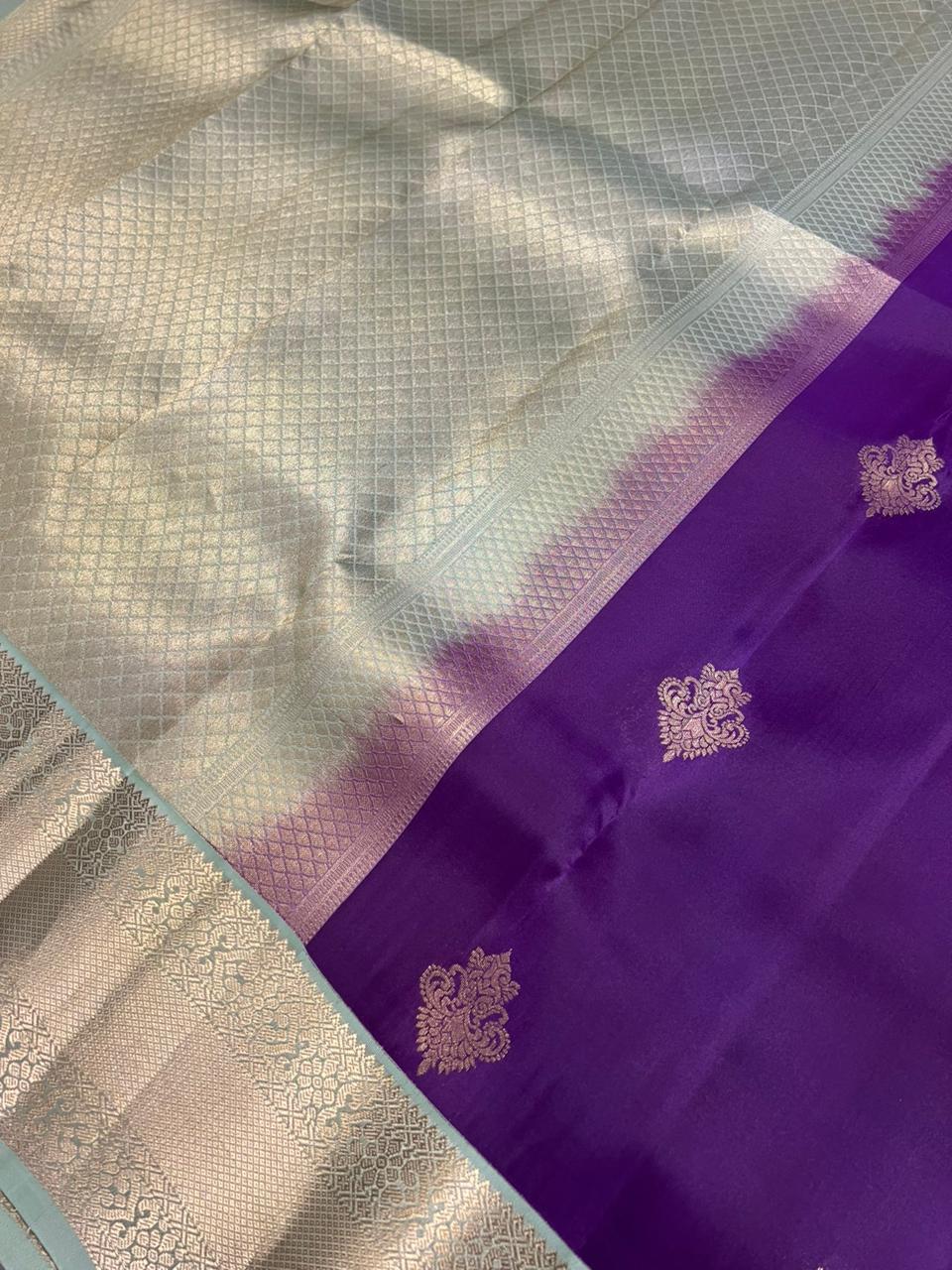 Half Mix Kanjeevaram Silk Saree - Kanjeevaram Silk Mandir