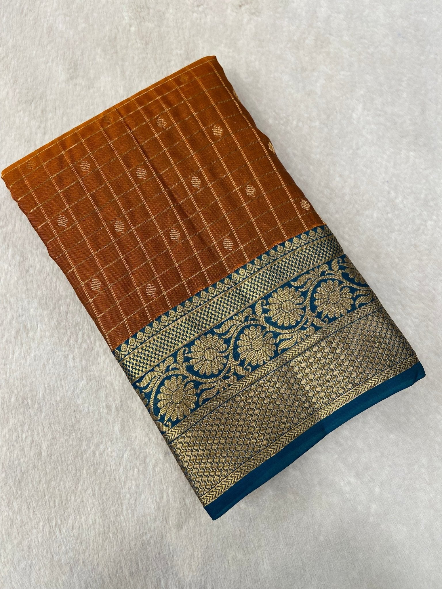 Half Mix Kanjeevaram Silk Saree - Kanjeevaram Silk Mandir