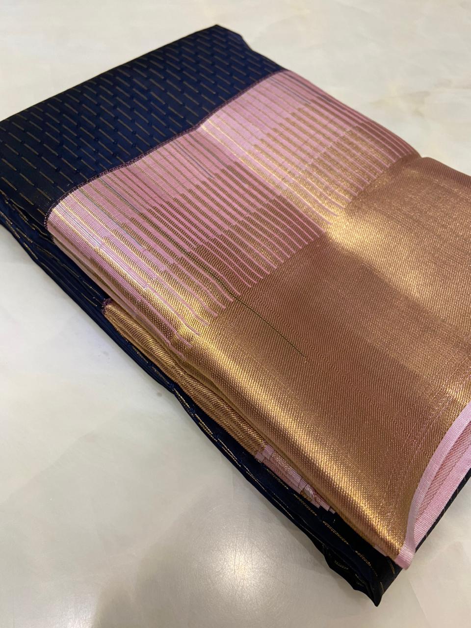 Half mix Kanjeevaram silk saree - Kanjeevaram Silk Mandir