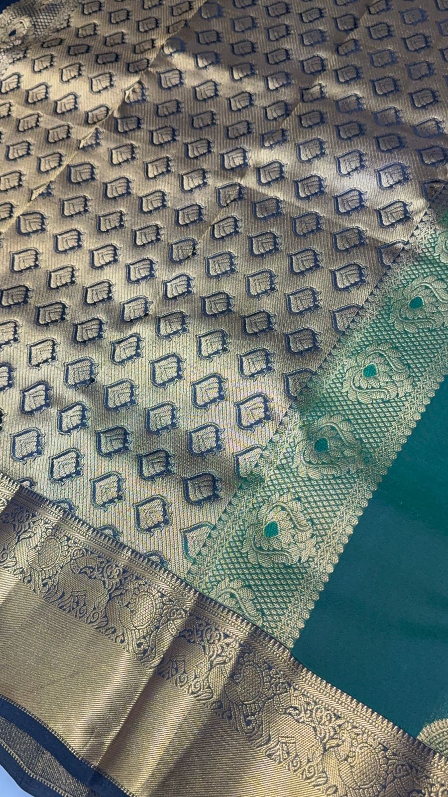 Half Mix Kanjeevaram Silk Saree - Kanjeevaram Silk Mandir