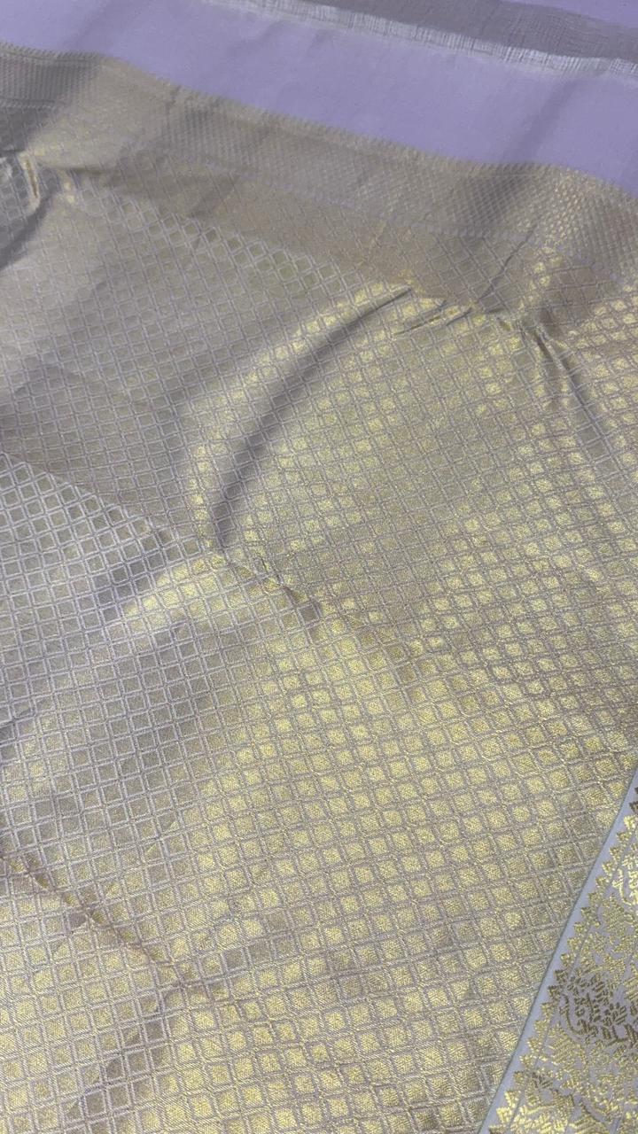 Half mix Kanjeevaram silk saree - Kanjeevaram Silk Mandir