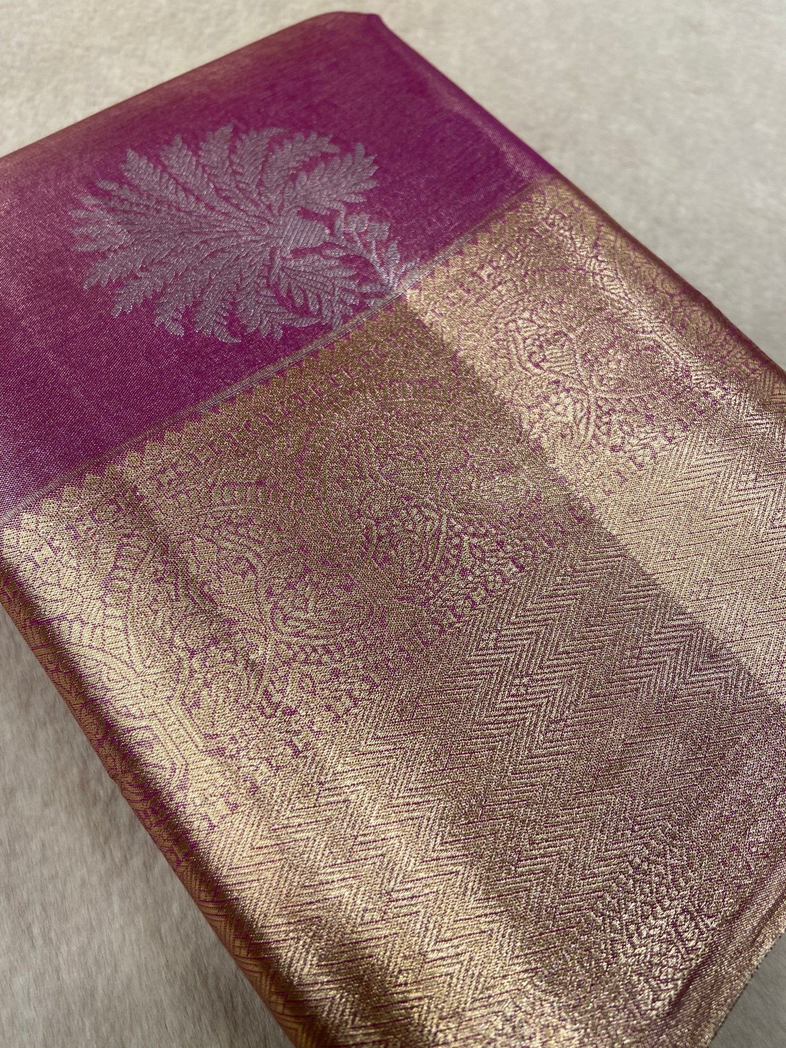 Half Mix Kanjeevaram Silk Saree - Kanjeevaram Silk Mandir
