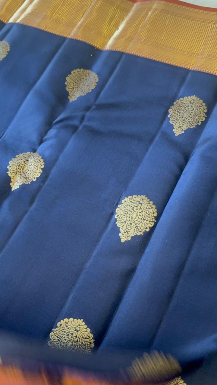 Half mix Kanjeevaram silk saree - Kanjeevaram Silk Mandir