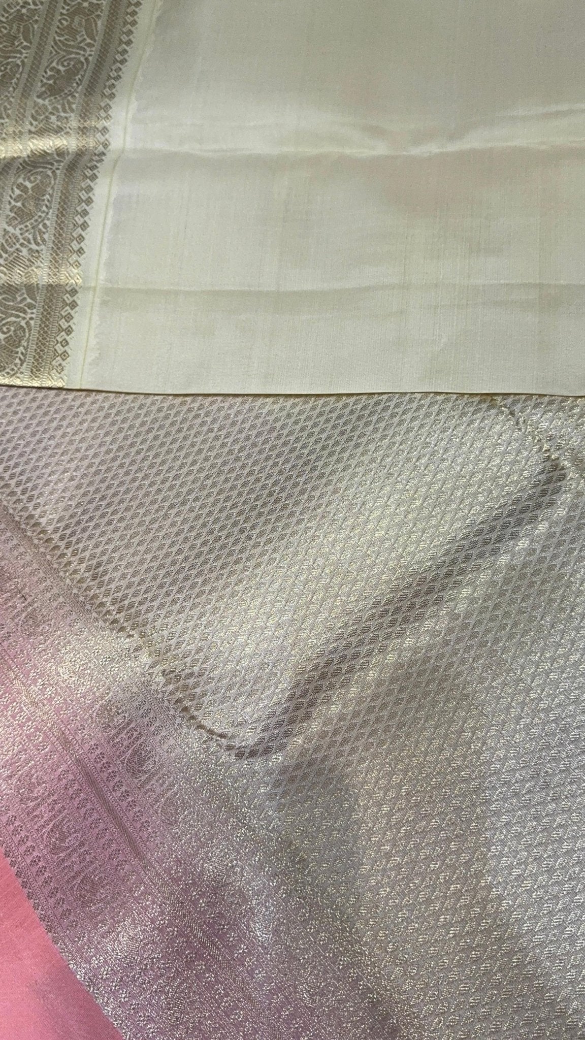 Half mix Kanjeevaram silk saree - Kanjeevaram Silk Mandir