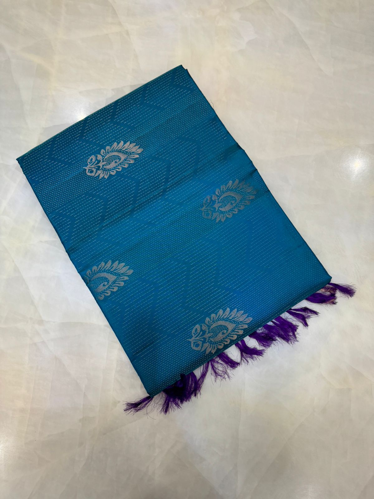 Half mix Kanjeevaram Soft silk saree - Kanjeevaram Silk Mandir