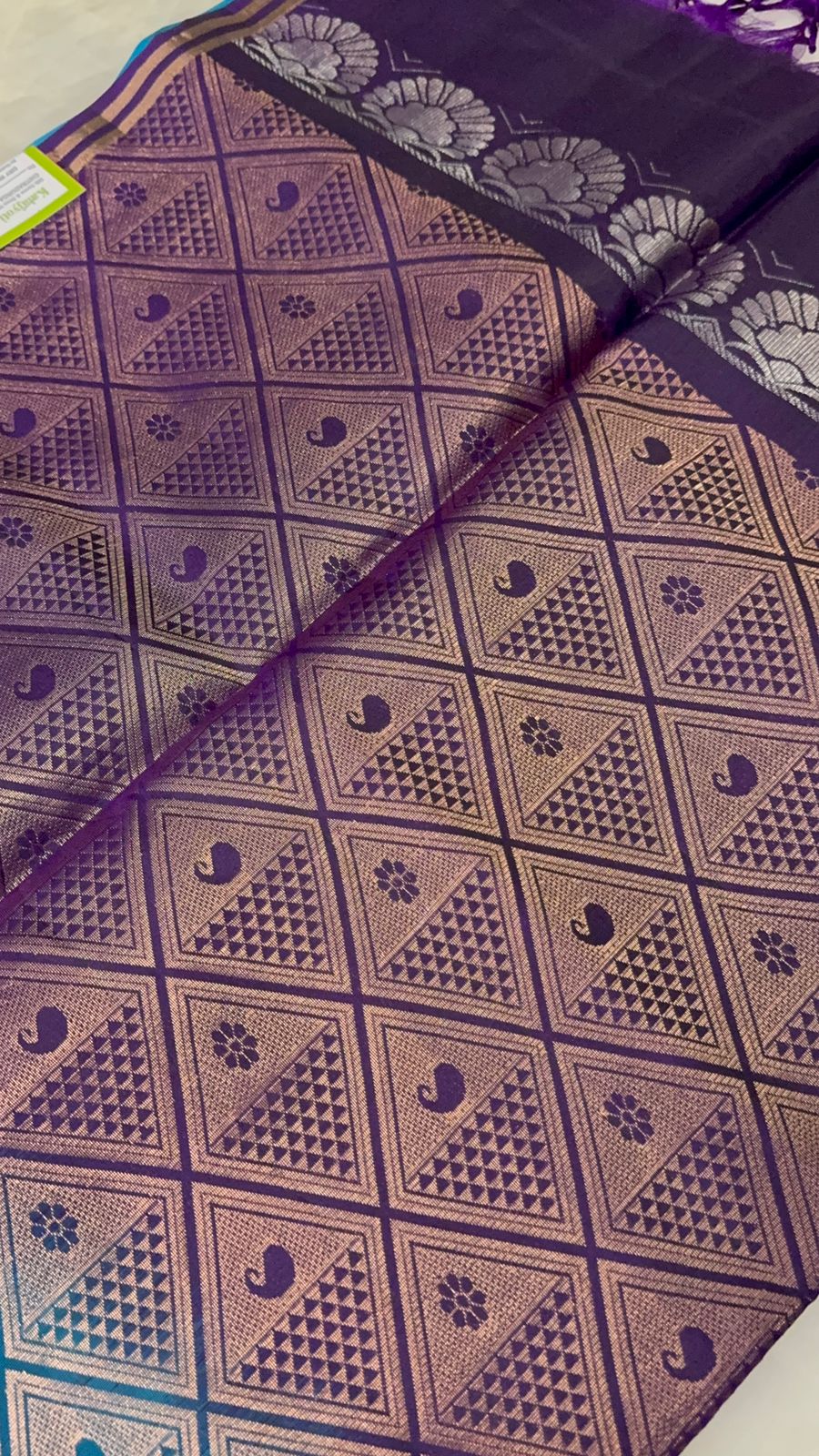 Half mix Kanjeevaram Soft silk saree - Kanjeevaram Silk Mandir