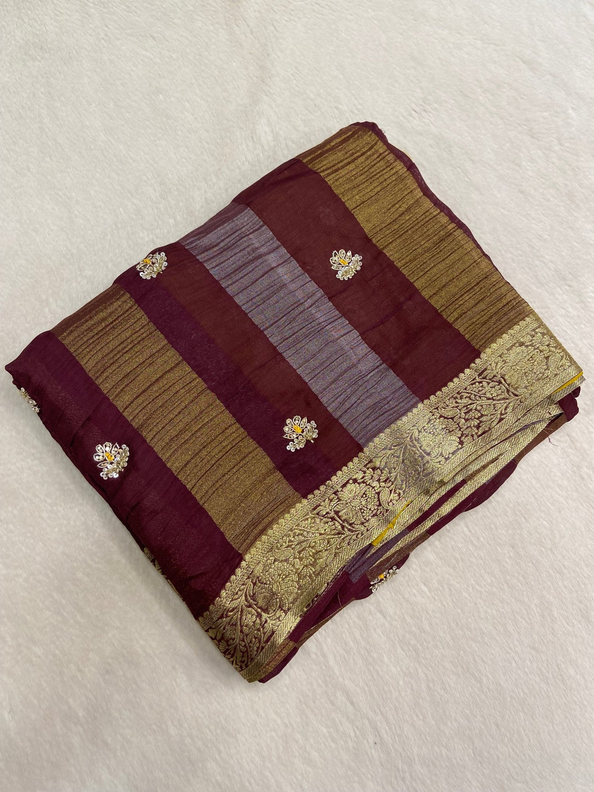HO Patta silk saree with zardosi work - Kanjeevaram Silk Mandir