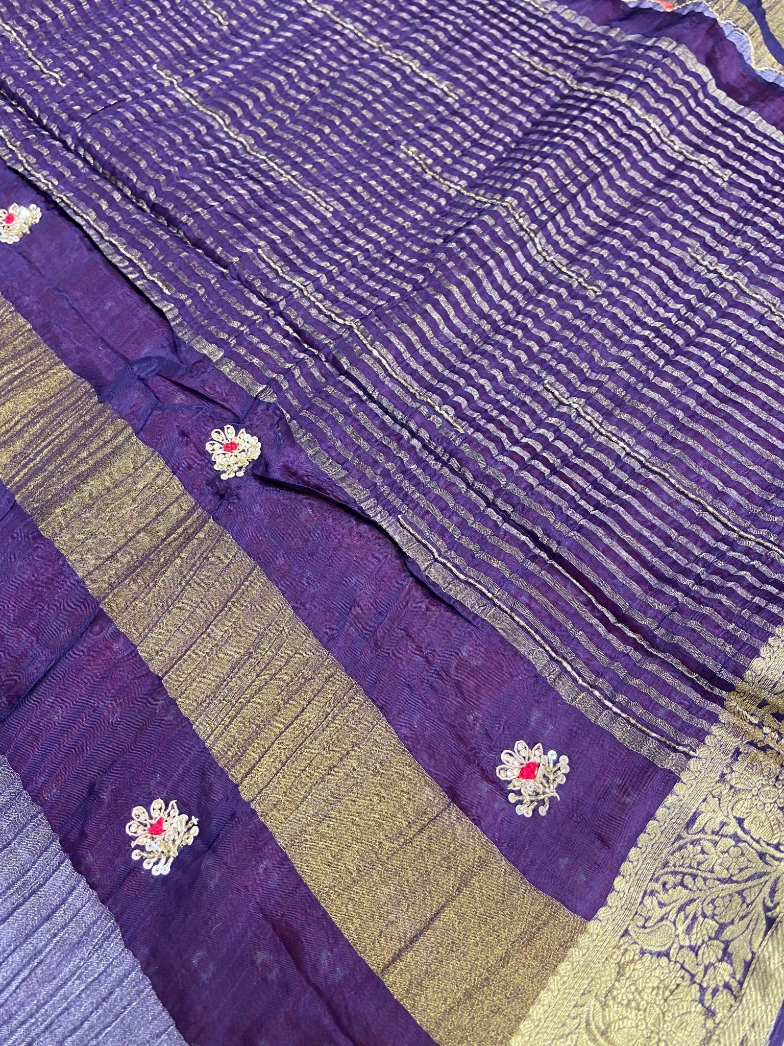 HO Patta silk saree with zardosi work - Kanjeevaram Silk Mandir