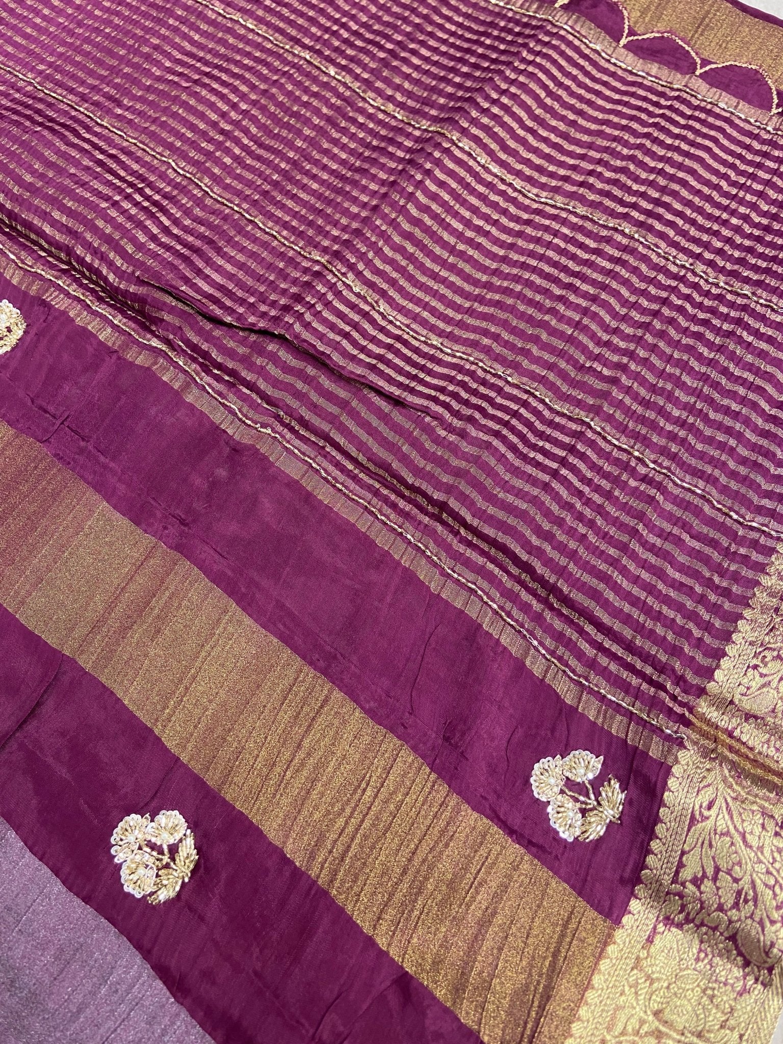 HO Patta silk saree with zardosi work - Kanjeevaram Silk Mandir