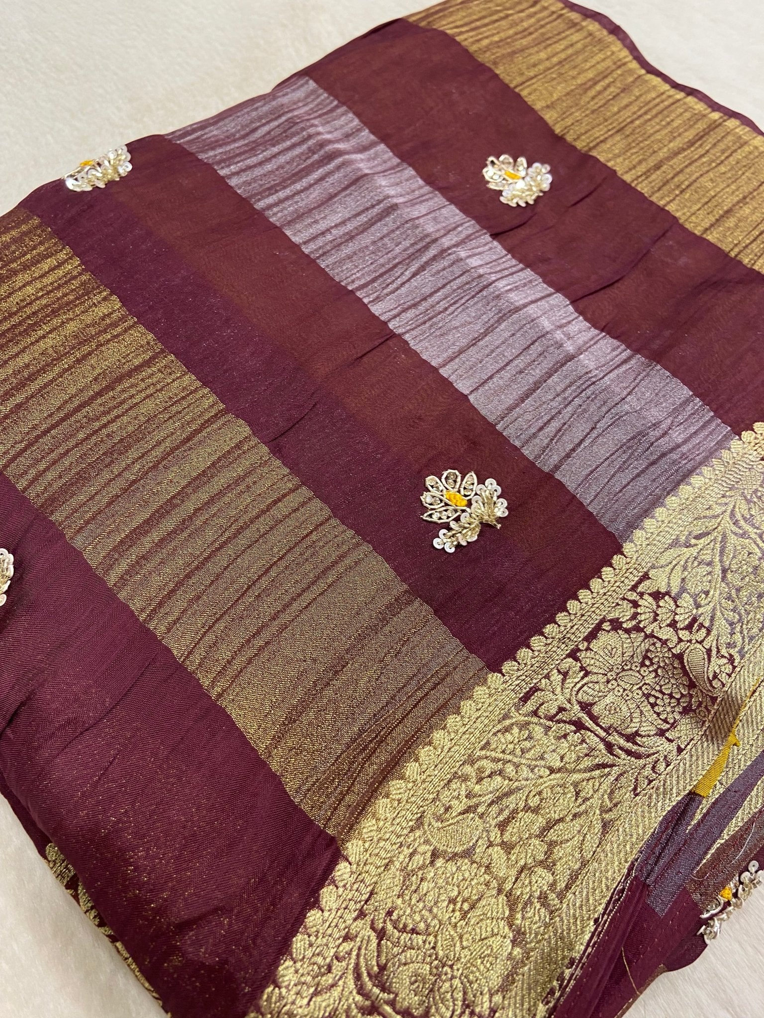 HO Patta silk saree with zardosi work - Kanjeevaram Silk Mandir