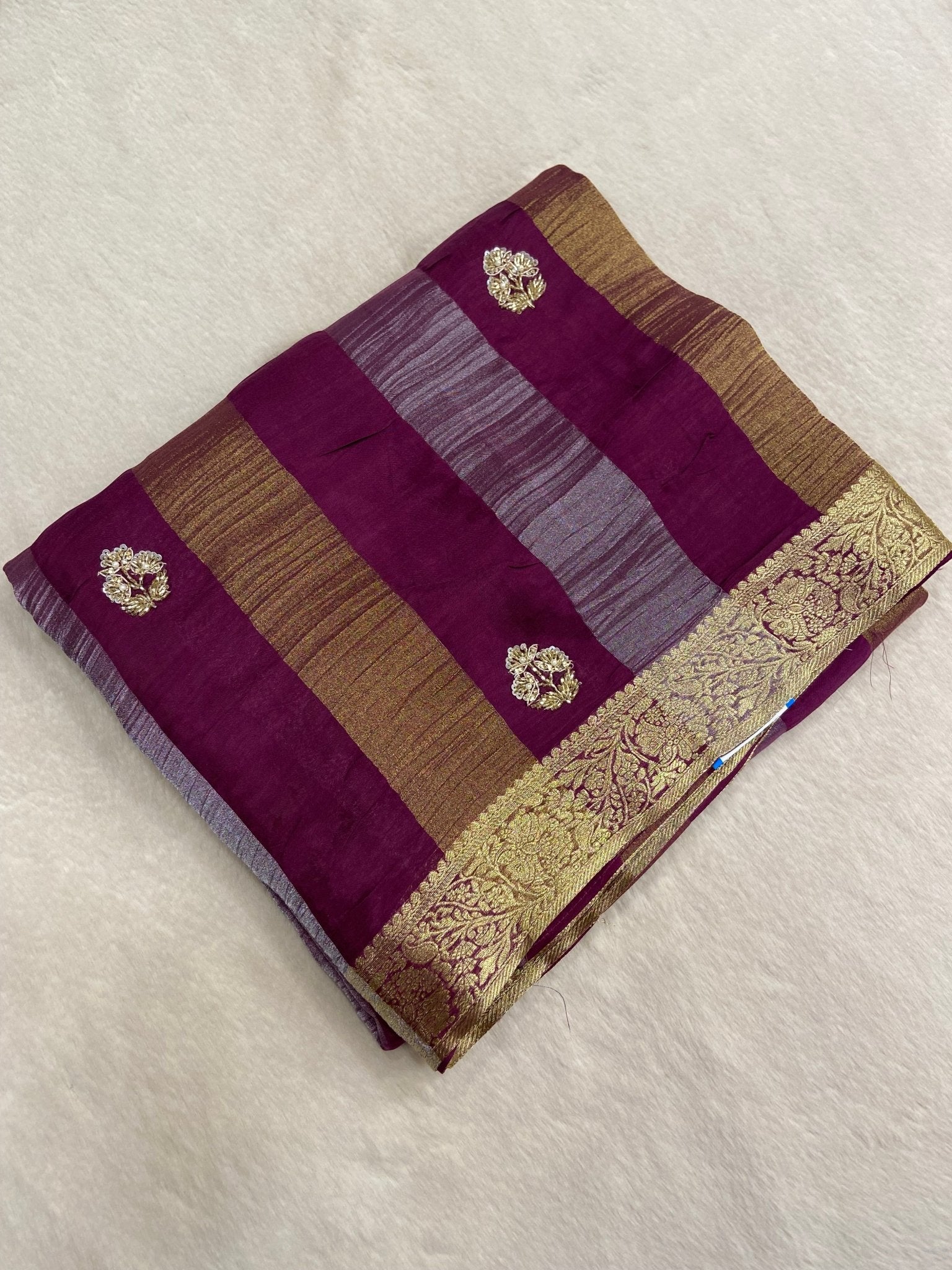 HO Patta silk saree with zardosi work - Kanjeevaram Silk Mandir